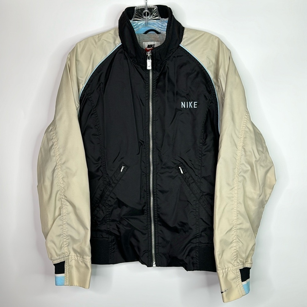 Vintage Nike Black Lined Running Jacket Size Medium 90s